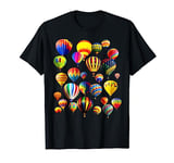 Colorful Cute Hot Air Balloon Ride Vacation Flying Balloons T-Shirt