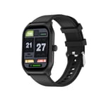 IP67 vanntett 2,01"" HD Touch Screen Smart Watch Sort