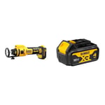 DEWALT DCE555N-XJ - Brushless Cut-Off Saw for XR 18V ​​Drywall, 26,000 RPM, LED Light, Includes 3.2mm and 6.4mm Collets + DEWALT Battery