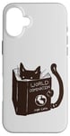 Coque pour iPhone 16 Plus World Domination pour chatons : Earth Ruler, lecture amusante sur un chat