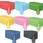 Set med 8 färger rektangulär PVC vaxduk 137*183cm Polka Dot