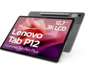 LENOVO Tab P12 12.7" Tablet - 128 GB, Storm Grey, Silver/Grey