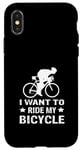 Coque pour iPhone X/XS I Want To Ride My Bicycle Vélo de route Vélo de route Vélo de route