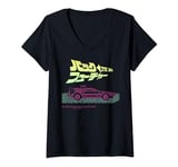 Back To The Future 35th Kanji DeLorean Grid T-Shirt avec Col en V