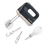 Salter EK5512BGRY Marino Hand Mixer – 250W Electric Whisk, 5 Speed, Stainless Steel Attachments, 2 Mixing Beaters, 2 Dough Hooks and Balloon Whisk, Eject Button, Baking Kitchen Food Mixer