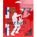 Rotosound RS77LE Monel Heavy Gauge Flatwound Bass Strings (50 75 95 110), White Black Red Blue, Small Medium Large X-Large 2X-Large