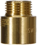 Sanitop-Wingenroth Rallonge pour robinet avec intérieur vielkant, 1/2 "X 20 mm, Lot de 10, laiton, 15503 8