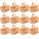 12Pcs Wood Chip  Baskets Manual Woven Baskets Ornaments Candy Storage Box Z9L4