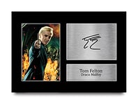 HWC Trading A4 Tom Felton Harry Potter Draco Malfoy Cadeaux Imprimé Signé Autographe Photo pour les fans de cinéma - A4