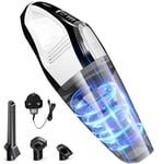 DN DENNOV 9000Pa Handheld Vacuums Cordless, 3-Years Plan 14.8V 100W Automatic Shutdown Handheld Vacuum Cleaner, Rechargeable Car Vacuum Cleaner, Handheld hoover, Lightweight Wet Dry Vacuum for Gifts