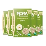 MOMA Porridge PLAIN (No Added Sugar) Breakfast Jumbo Oats - Box of 5 x 450g - Gluten Free, High in Fibre, Source of Protein, Rich in Vitamin B6 - Made in UK