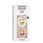 BIBS Pacifier Colour 2 PACK Latex Size 2 Ivory/Blush Nappar 2 st