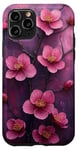 Coque pour iPhone 11 Pro Fleur de cerisier japonais Fleur Violet