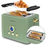 Grille-pain numérique Magicfox ClassicToast - 840 w, 2 Fentes extra larges, Éjection Automatique, 3 fonctions préréglées - Vert