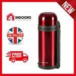 Morphy Richards 970365 1500ml Travel Vacuum Flask Stainless Steel Red- Brand