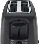 Black Zanussi T4tec Compact 2 Slice Toaster Defrost Reheat 780W RRP £39 CL