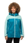 Ulla Popken Femme Grandes Tailles Veste Technique HYPRAR, imperméable, Capuche Turquoise 46+ 807793750-46+