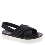 UGG Women's Zayne Slingback Sandal, Black Leather, 3 UK