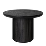 Gubi - Moon Coffee Table Wood Top 60 cm Brown / Black Stained Veneer Oak Lacquered - Sofabord - Space Copenhagen - Brun - Tre