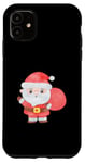 Coque pour iPhone 11 Ho-Ho-Holiday Cheer: Père Noël en action