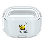 Apple AirPods Pro söpö kuvio kotelo - King Valkoinen