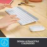 Clavier et souris sans fil LOGITECH Slim mk470 offwhite ita mediter