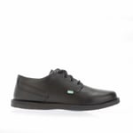 Kickers Boys Boy's Junior Kopi Derby Shoes in Black Leather (archived) - Size UK 6