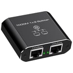 VEDINDUST Ethernet Splitter 1 to 2 1000Mbps Ethernet Switch 2 Port Gigabit Network Switch Network Splitter with Type-C Power Cable for Computer, Hub, Switch, Router, ADSL, Set-Top Box, Digital TV, Etc