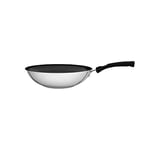 Tramontina Stainless Steel Wok | Non-Stick Pan | 28 cm (3.3 Litre) | Induction-Ready | Silicone Handles | Dishwasher-Safe 62138/288