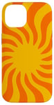 Coque pour iPhone 14 Simple style rétro années 70 soleil et rayons