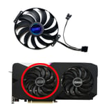 Ventilateur de remplacement de carte de fouille,ventilateur pour ASUS GeForce RTX3060 3060ti 3070 DUAL OC,T129215SU, - Type left fan