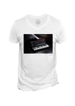 T-Shirt Homme Col V Vintage Synth Roland Juno Series Synthetizer Analog Pub