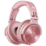 OneOdio ProC Bluetooth Casque sans Fil et Mode Filaire, 110 Heures d'utilisation,Casque Audio avec Micro, Hi-RES Audio, Coussinets en Protéines Douces, Extra Basses, Confortable Léger Pliable Or Rose