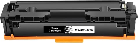 207A Toner noir (avec puce) compatible avec HP 207A W2210A pour HP Color Laserjet Pro MFP M283fdw M255dw M282nw M283fdn M255nw M255 M282 M283 (noir, 1 pièce).[G1736]