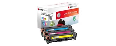 AgfaPhoto - Pack de 3 - jaune, cyan, magenta - compatible - cartouche de toner (alternative pour : HP 312A, HP CF381A, HP CF382A, HP CF383A, HP CF440AM) - pour HP Color LaserJet Pro MFP M476dn, MFP M476dw, MFP M476nw