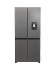 Hoover Hhcr3818Ewpl Non Plumbed Total No Frost American Fridge Freezer, E Rated - Inox