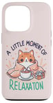 Coque pour iPhone 13 Pro idee cadeau citation drôle relaxation design chat kawaii