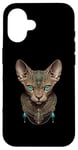 Coque pour iPhone 16 Tee-shirt esthétique pour chat sphynx sans poils pour maman chauve