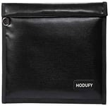 Hodufy Upgraded Fireproof & Waterproof Faraday Pouch Bag, Large Faraday Pouch for Car Keys 9.8"X11", Car Key Signal Blocker Pouch for Tablets, Phones, Key Fob (Black)