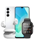 Samsung Galaxy A16 (2024) 4GB 128GB 5G (Brand New) + Hoco Smart Watch (Y23) + Galaxy Buds FE R400 (Bundle Deal)