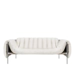 HEM - Puffy 2.5-seater Sofa Natural/Stainless - Soffor - Flerfärgad - Bomull/Dun/Metall/Textilmaterial/Plast