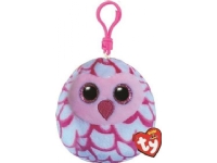 TY Squish-a-Boos PINKY nyckelring maskot - rosa uggla 8,5 cm 39563