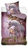 Unicorn sängkläder 140 x 200, 100 procent bomull