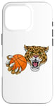 Coque pour iPhone 16 Pro Ballon de basket Jaguar Leopard Cheetah Panther