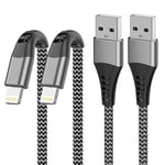 iPhone Charger Cable 1M 2Pack, USB to Lightning Cable[MFi Zertifiziert], Nylon iPhone Cable Fast Charging iPad Charger Cable iPhone Lead Wire for Apple iPhone 14/13/12/11 Pro Max/XR/XS/8/7/6/5,iPad