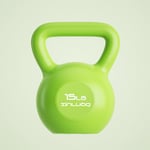 (15lb/6.8kg Green)Kettlebell Weights Strength Training Wide Handle TDM