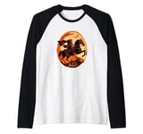 Headless Horseman of Sleepy Hollow Lit Jack O Lantern Raglan Baseball Tee