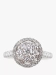 E.W Adams 18ct White Gold Diamond Cluster Ring, N