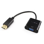 adaptateur Port DP vers VGA,noir,convertisseur mâle vers femelle,pour ordinateur portable,moniteur HDTV,projecteur - Type < =0.5m