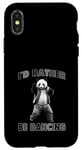 Coque pour iPhone X/XS Je préfèrerais danser avec Panda Fun